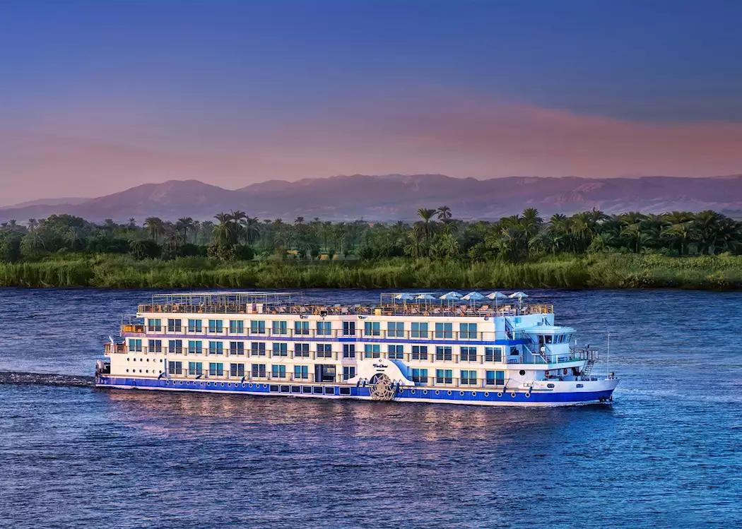 MS Oberoi Philae luxury Nile cruise moored at Aswan